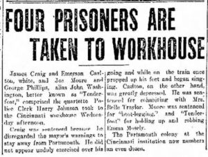 Four Prisoners are Taken to Workhouse
