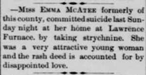 The Death of Emma McAtee