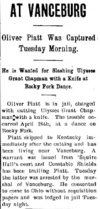 Oliver Piatt Captured at Vanceburg