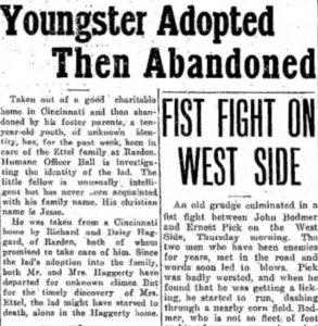 Youngster Adopted Then Abandoned