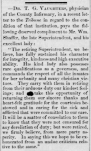 Dr. Vaughters Pays Tribute to William Shaffer