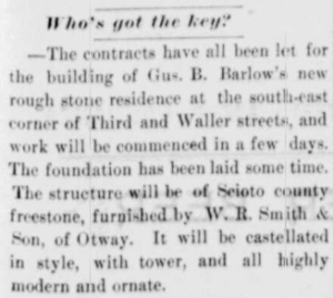 August B Barlow’s Stone House