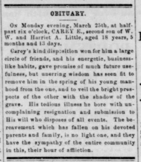 The Obituary of Carey E. Little