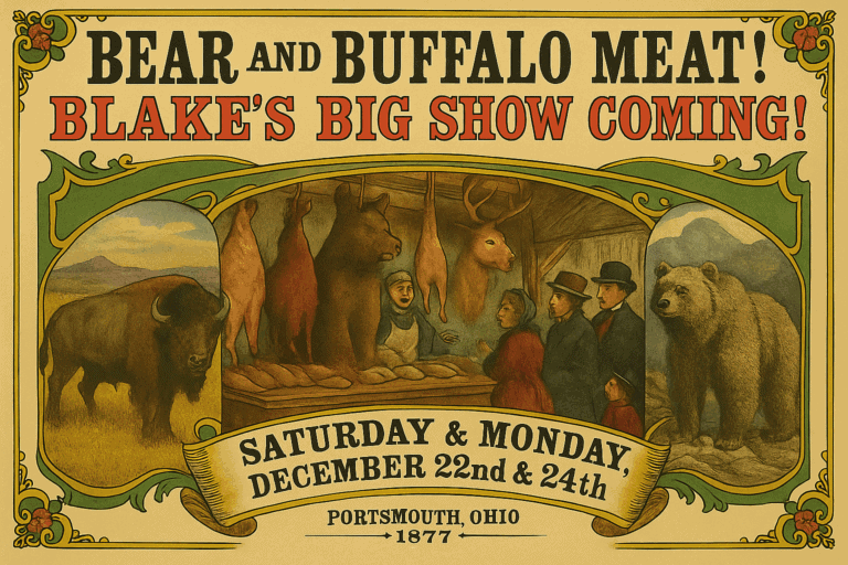 Blake’s Big Show: Where the Buffalo Hang and the Possums Roast!